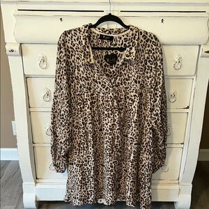 Wyatt Leopard Print Tunic Dress